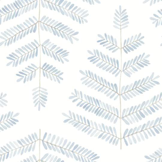 RoomMates Blue Cat Coquillette Leaflets Peel & Stick Wallpaper | 20.5" x 18ft | Michaels®